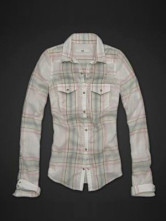 Comfortable Beige Check Long Sleeves Cotton Womens Shirts