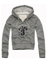 Confortable Gray coton manches longues Pull à capuche Femme