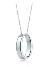 La mode tour anneau de collier d'argent 925