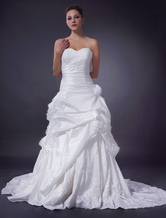 Brautkleid aus Taft im A-Linie Stil