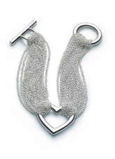 Luxueux Argent 925 femmes glands Sweetheart  's Bracelet
