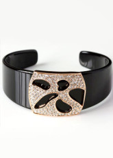 Popular Black Swarovski Crystal Rhinestone Alloy Womens Bracelet