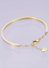 Sweet acier Golden Heart Shaped Mesdames Titanium Bracelet