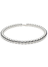Vintage 925 Collier Plat Silver ronde pour les femmes