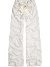Pantalon Long Féminin Coton Blanc