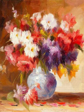 Peintures à L'huile Canevas Fleurs 50*60 cm