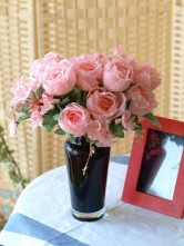 Attractive Etoffe de soie rose Rose Flower Arrangement