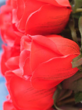 Red Rose Attractive Fleurs en soie unique