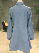 Beautiful Blue Cotton Maternity Shirt