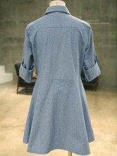 Beautiful Blue Cotton Maternity Shirt