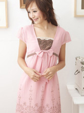 Beautiful Pink Cotton Summer Maternity Dress