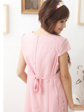 Beautiful Pink Cotton Summer Maternity Dress