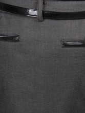 Black Cotton Turndown Spandex Col Manches courtes robe de Womens