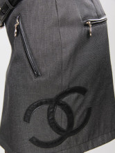 Black Cotton Turndown Spandex Col Manches courtes robe de Womens