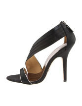 Black 3 9/10'' High Heel Satin Evening Shoes