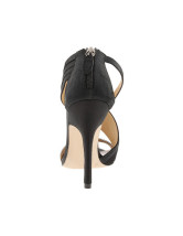 Black 3 9/10'' High Heel Satin Evening Shoes