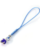 Blue Coral Bead 925 Silver Hand Knitting Cellphone Charm