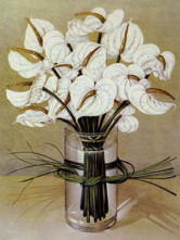 Peintures à L'huile Manuelle 40*50cm Canevas Fleur Classique 