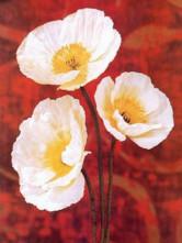 Peintures à L'huile Manuelle  40*50cm Canevas Fleur Agréable Classique