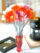 60cm de haut 10cm Tissu coloré Diamètre Silk Flower Arrangement Gerbera