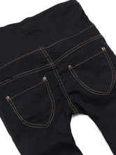 Fashionable Dark Denim Fabric Maternity Jeans