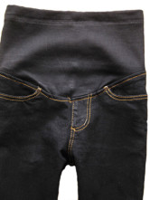 Fashionable Dark Denim Fabric Maternity Jeans