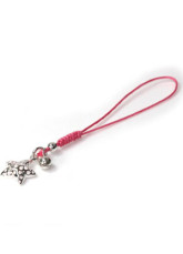 Cute 925 Silver Star Fish Red Hand Knitting Cellphone Charms