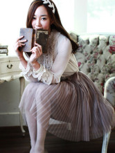 Elegant Beige shirt manches longues pour Femme