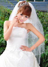Fantastic Fils Beige imité Pearl Quatre Mariages couches Bridal Veil