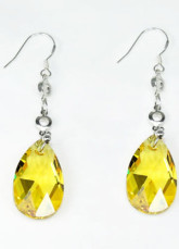 Fashion Angel Me Teardrop s  'Swarovski Crystal Sterling d'oreilles en argent