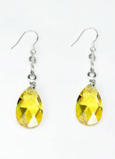 Fashion Angel Me Teardrop s  'Swarovski Crystal Sterling d'oreilles en argent