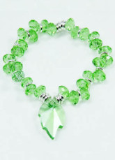 Mode Me Green schreiben Swarovski Kristall Armband Sterling Silber