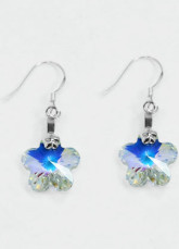 Mode Me Club Petite Swarovski Crystal Boucles d'oreilles en argent sterling