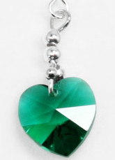 Mode Me Heart Petite Swarovski Crystal Boucles d'oreilles en argent sterling