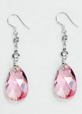 Mode Me Pink Angel  'Teardrop de Swarovski Crystal Boucles d'oreilles en argent sterling