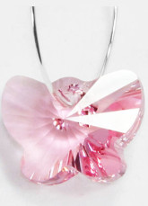 Mode Me coeur rose Swarovski Crystal Boucles d'oreilles en argent sterling