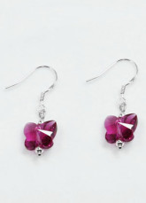 Mode Me Rouge Petite Butterfuly Silver Crystal Swarovski Sterling Boucles d'oreilles