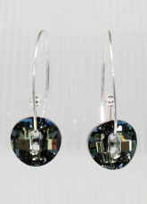 Mode Me Royal Blue Hoop Swarovski Boucles d'oreilles Argent Sterling