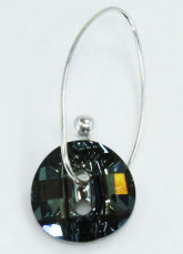 Mode Me Royal Blue Hoop Swarovski Boucles d'oreilles Argent Sterling