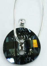 Mode Me Royal Blue Hoop Swarovski Boucles d'oreilles Argent Sterling