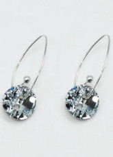Mode Me Hoop Silver Phantom Crystal Swarovski Boucles d'oreilles en argent sterling