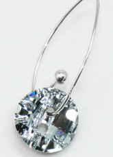 Mode Me Hoop Silver Phantom Crystal Swarovski Boucles d'oreilles en argent sterling