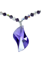 Mode Me The Heart Of The Ocean Violet Swarovski Crystal Collier Sterling