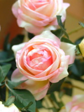 Mode de soie rose Roses Bouquets de fleurs en tissu de soie