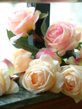 Mode de soie rose Roses Bouquets de fleurs en tissu de soie