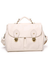 Sacoche Féminine PU Blanche Simple a la mode 35*27*14cm 