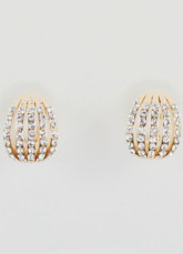 Un blanc éclatant Lady Zircon Boucles d'oreilles Argent alliage s  '