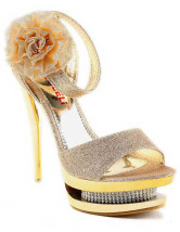 Golden 4  '' High Heel Shoes Mode