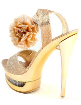 Golden 4  '' High Heel Shoes Mode