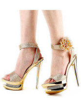 Golden 4  '' High Heel Shoes Mode